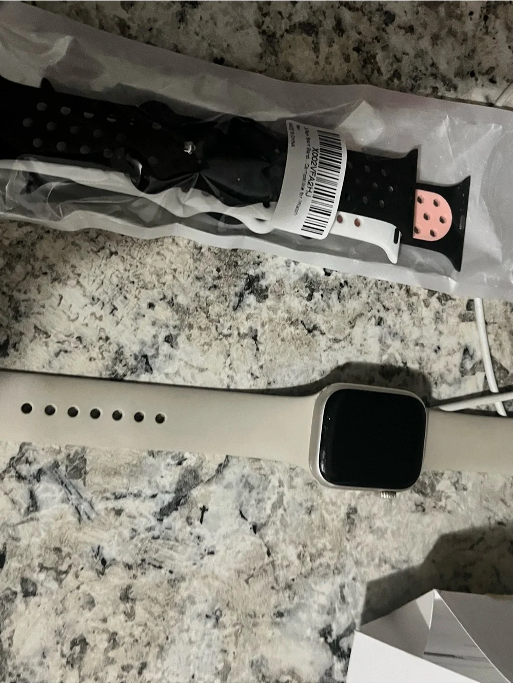 Apple Watch Silver Aluminum Case with Light Gray Sport Band